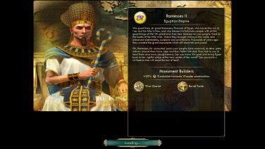 Egypťané, jejich popis, bonusy - speciální jednotka a stavba v Civilization 5.